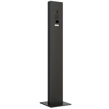 Interphone avec support  et plaque de base Smart Doorbird D1101V en noir graphite