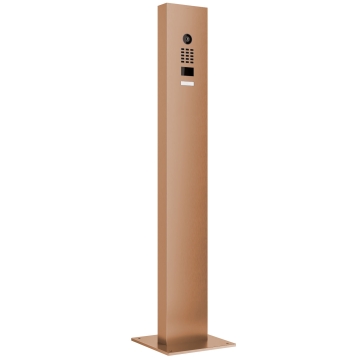 Interphone avec support  et plaque de base Smart Doorbird D1101V en aspect bronze