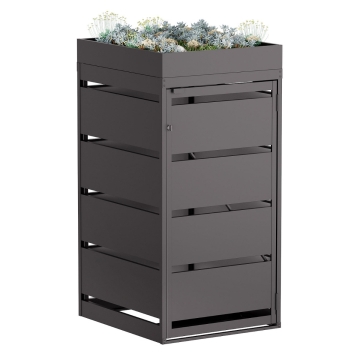 Abri pour une poubelle à 120L Egon en noir 