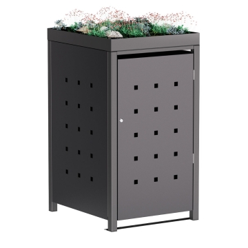 Abri pour une poubelle à 120L Anna en anthracite 