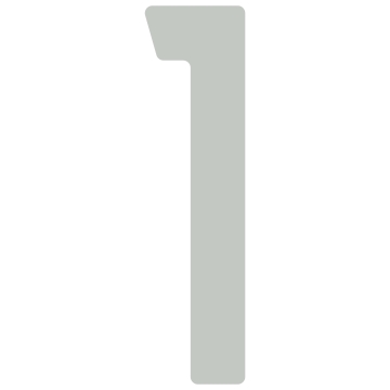Numéro de maison auto-adhésif "1" - 40 mm en gris