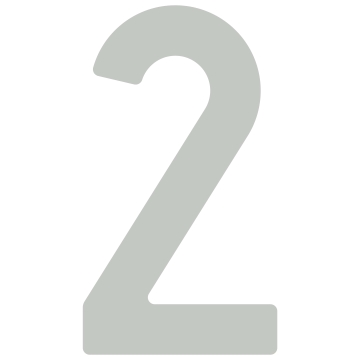Numéro de maison auto-adhésif "2" - 40 mm en gris