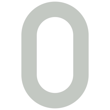 Numéro de maison auto-adhésif "0" - 40 mm en gris