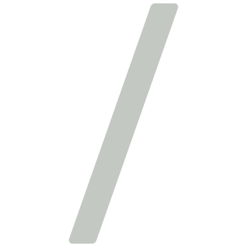 Numéro de maison auto-adhésif "Slash" - 40 mm en gris
