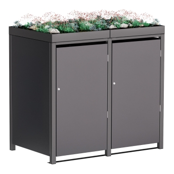 Abri pour deux poubelles à 240L Tilda en anthracite