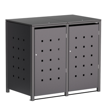 Abri pour deux poubelles à 120L Horst en anthracite