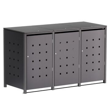 Abri pour trois poubelles à 120L Horst en anthracite 
