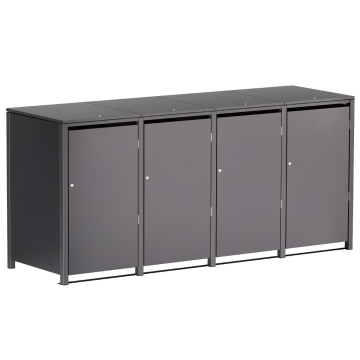 Abri pour quatre poubelles à 120L Helmut en anthracite
