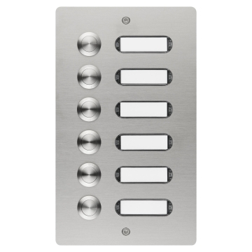 Plaque d’étage ETA 506 avec sonnette pour 6 logements