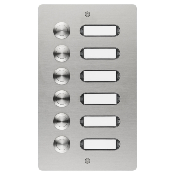Plaque d’étage ETA 406 avec sonnette pour 6 logements