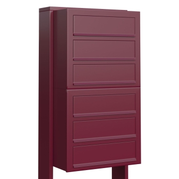 Boîte aux lettres Cube for Six en rouge