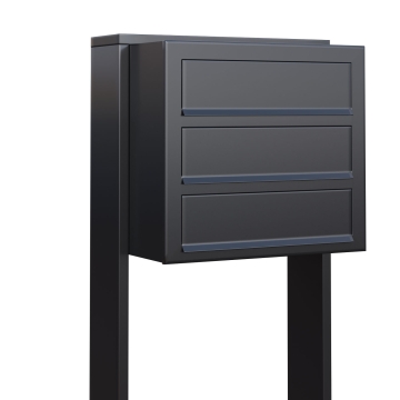 Boîte aux lettres Cube for Three en anthracite