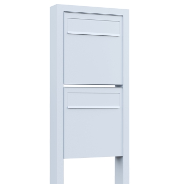Boîte de lettre de clôture Latina Stand pour deux en blanc