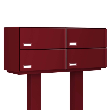 Boîte aux lettres sur pied Kopenhagen for Four en rouge