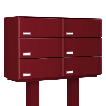 Boîte aux lettres sur pied Kopenhagen for Six en rouge | V