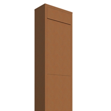 Boîte aux lettres sur pieds Big Box en rouille