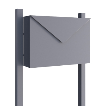 Boîte aux lettres sur pieds "Letter" en gris