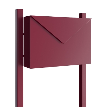 Boîte aux lettres sur pieds "Letter" en rouge