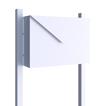 Boîte aux lettres sur pieds "Letter" en blanc