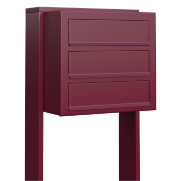 Boîte aux lettres Cube for Three en rouge