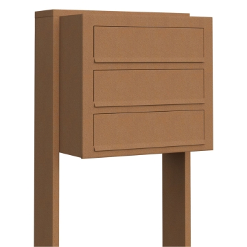 Boîte aux lettres Cube for Three en rouille