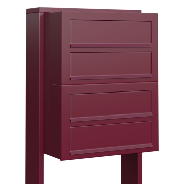 Boîte aux lettres Cube for Four en rouge