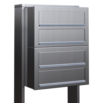 Boîte aux lettres Cube for Four en Inox