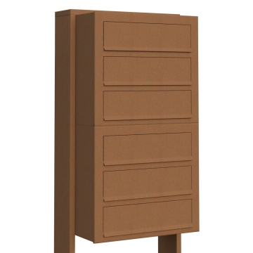 Boîte aux lettres Cube for Six en rouille