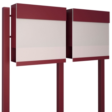 Boîte aux lettres Manhattan Special White for Two en rouge