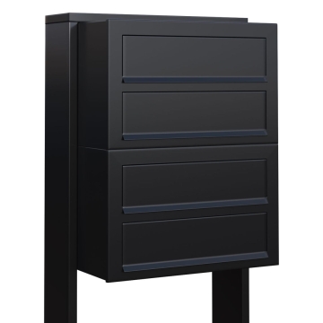 Boîte aux lettres Cube for Four en noir