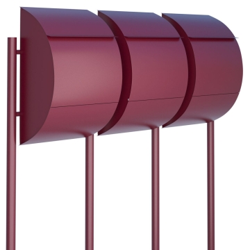 Boîtes aux lettres Jumbo pour trois Rouge