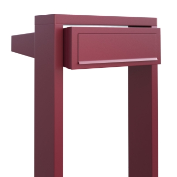Boîte aux lettres sur pieds Stairs en rouge