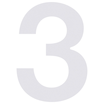 Numéro de Maison ''3'' Blanc