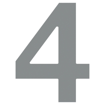 Numéro de Maison ''4'' Gris