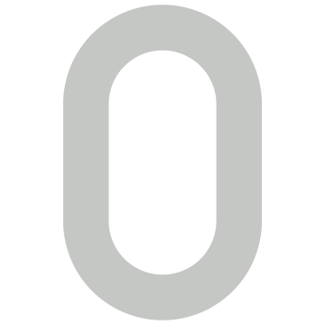 Numéro de Maison ''0'' Gris clair
