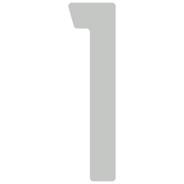 Numéro de Maison ''1'' Gris clair