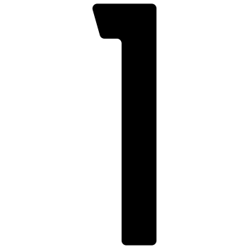 Numéro de Maison ''1'' Noire