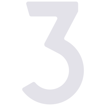 Numéro de Maison ''3'' Blanc