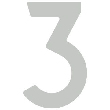 Numéro de Maison ''3'' Gris clair