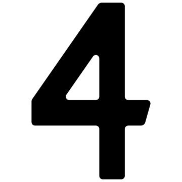 Numéro de Maison ''4'' Noire