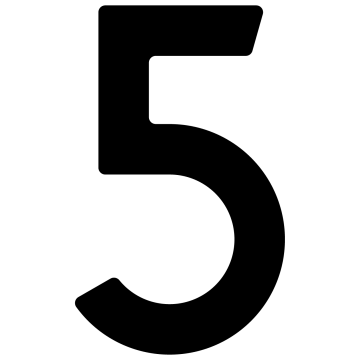 Numéro de Maison ''5'' Noire