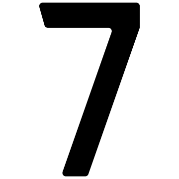 Numéro de Maison ''7'' Noire