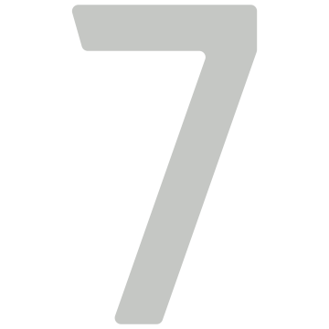 Numéro de Maison ''7'' Gris clair