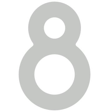 Numéro de Maison ''8'' Gris clair