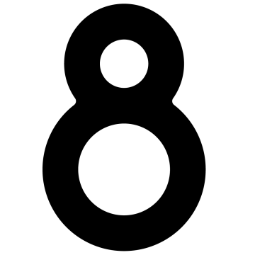 Numéro de Maison ''8'' Noire