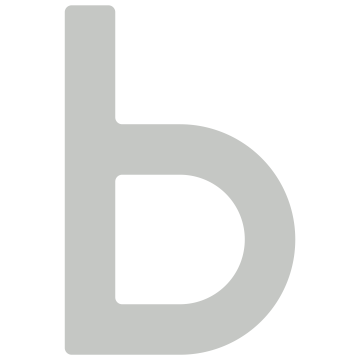 Numéro de maison auto-adhésif "b" - 76 mm en gris