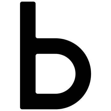 Numéro de maison auto-adhésif "b" - 76 mm en noir