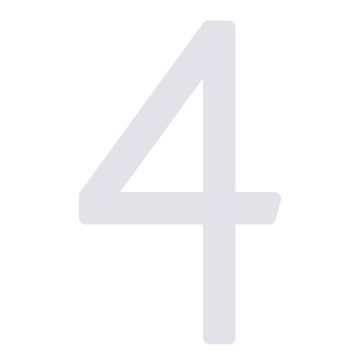 Numéro de maison moderne  ''4'' en blanc