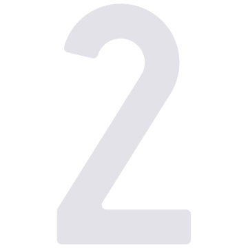 Numéro de maison auto-adhésif "2" - 40 mm en blanc