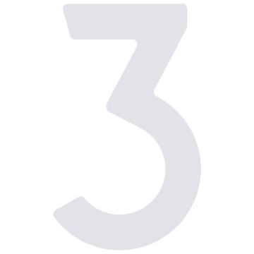 Numéro de maison auto-adhésif "3" - 40 mm en blanc